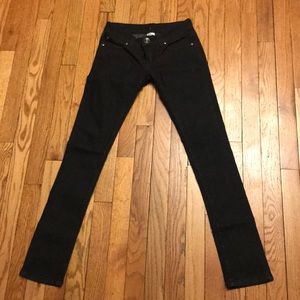Low rise dark jeans. Size 0 petite